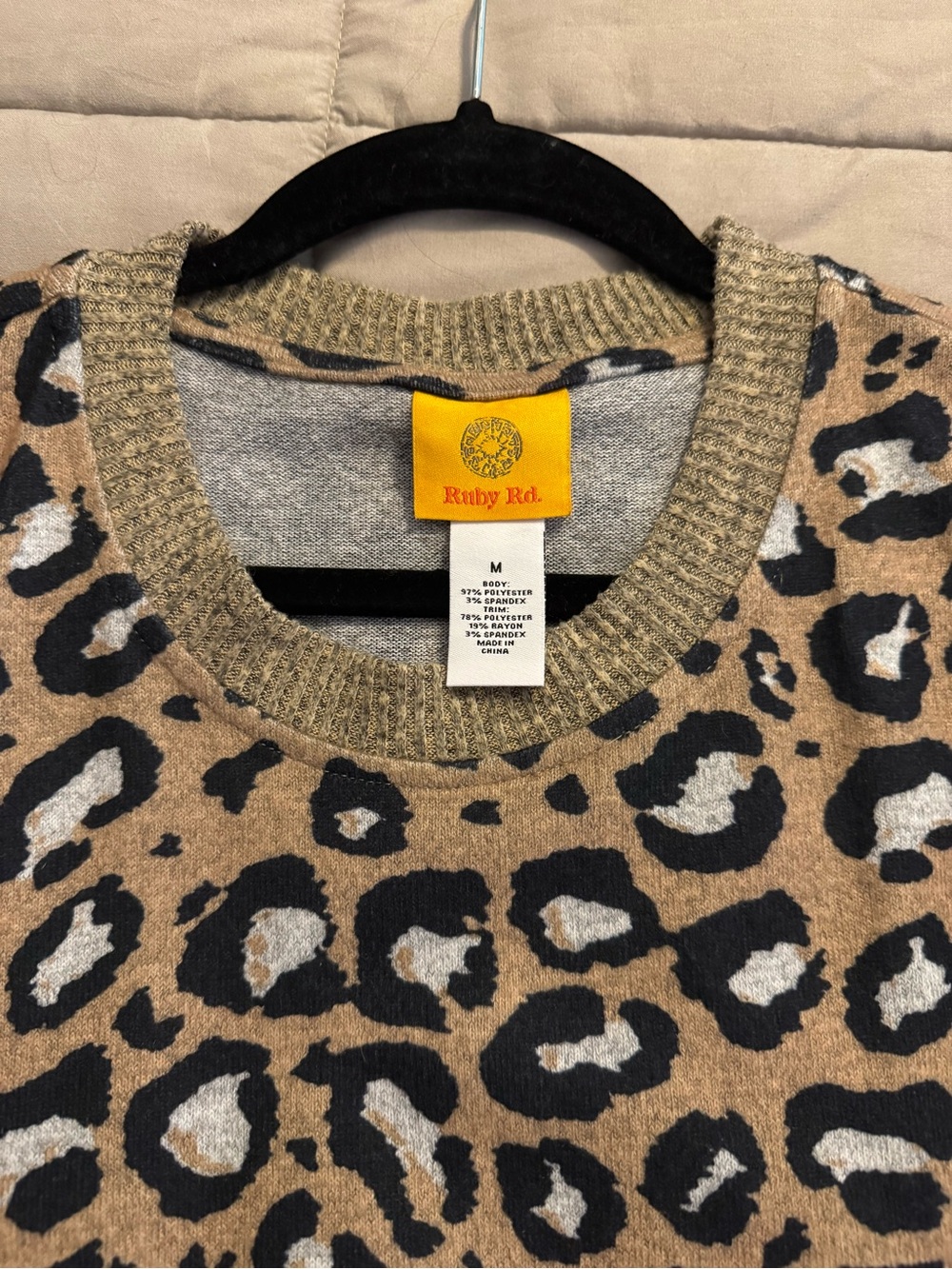 Ruby Rd. Yellow Logo Top with Neutral Trim - Picture 5 of 5